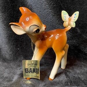 Disney Bambi Figurine with Orange and Cream Accents